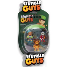 Stumble Guys 5 cm 3'lü Figür   - Captain Noheart - Leonidas- Velocit - 3 Adet