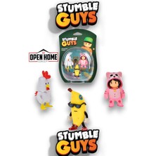 Stumble Guys 3'lü Figür - 5 Cm-Meower-Chicken-Banana City - 3 Adet