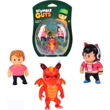 Stumble Guys 5 cm 3'lü Figür  - Ms Stumble- Inferno Dragon-Good Gabby-3 Adet