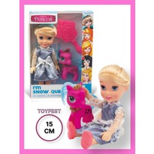 Toyfest Prenses Bebekler - Snow Queen Karlar Kraliçesi Elsa ve Pony - 25 cm