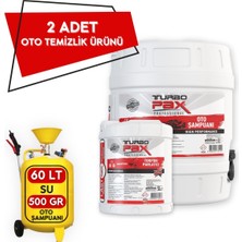 Turbopax 20 Litre Yüksek Konsantre Fırçasız Oto Şampuanı ve 5 Litre Torpido Parlatıcı Seti