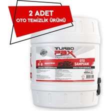 Turbopax 20 Litre Yüksek Konsantre Fırçasız Oto Şampuanı ve 5 Litre Torpido Parlatıcı Seti