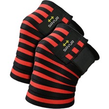 Savur Pro Knee Wraps - Diz Bandajı - Crossfit Ağırlık Dizliği 2'li