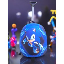 Shopiolog Sonic Anaokulu Kreş Çocuk Valiz Sırt Çantası Çekçekli Sonic Tekerlekli