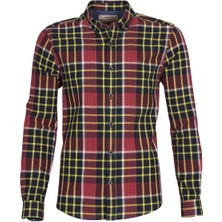 Ar-ma Erkek Ekose Gömlek Regular Fit %100 Pamuk Uzun Kollu Desenli Cepsiz Y9GKD1106