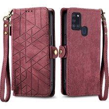 Mellow Mall Samsung Galaxy A21S Için Flip Case Kapak Kılıf Cüzdan Basit (Yurt Dışından)