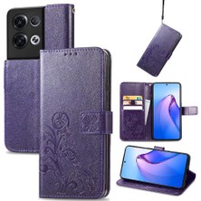 Mellow Mall Oppo Oppo 8 Pro Flip Kapak Kılıf Için Dört Yapraklı Yonca Iş (Yurt Dışından)