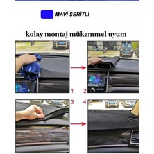 Ne Verelim Size Fıat Fıorıno (2007-2021) 3D Torpido Kılıfı Panel Koruyucu Göğüs Kaplama - Mavi Şerit