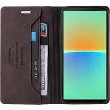 Mellow Mall Sony Xperia 10 V Kickstand Premium Deri Iki Kart Yuvaları Için Kılıf (Yurt Dışından)