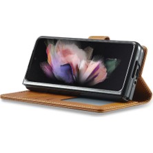 Mellow Mall Samsung Galaxy Z Için Kılıf Fold 3 5g Kart Yuvaları Cüzdan Buzağı Doku Flip (Yurt Dışından)