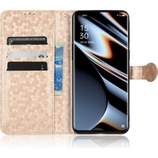 Mays Boutique Oppo Bulmak Için Kılıf X5 Pro Manyetik Toka Geometrik Desen Deri Cüzdan (Yurt Dışından)