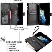 Mays Boutique Oneplus 11 Kart Yuvaları Için Kılıf Folio Kapak Çanta Kapak Cüzdan Fermuar Pu (Yurt Dışından)