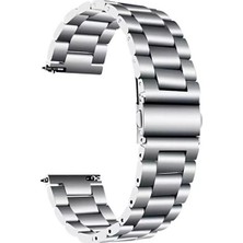 Kreton Amazfit Pace 2 Stratos ile Uyumlu Kordon Klasik Baklava Model Paslanmaz Çelik Metal Kayış