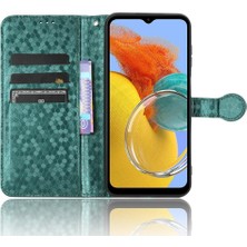 Mays Boutique Samsung Galaxy M14 5g Için Kılıf Deri Cüzdan Kapak Geometrik Desen (Yurt Dışından)