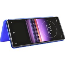 Mays Boutique Kart Tutucu Kickstand ile Sony Xperia 1 Manyetik Karbon Fiber Için Kılıf (Yurt Dışından)