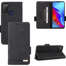 Mays Boutique Kart ile Tcl 20E/20Y Deri Folio Flip Case Kart Ekleme Için Kılıf (Yurt Dışından)