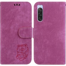 Mays Boutique Sony Xperia 10 V Için Kılıf Kart Cep Flip Folio Cüzdan Kılıf Kabartmalı Sevimli (Yurt Dışından)