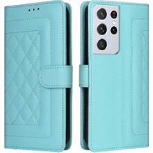 Mellow Mall Samsung Galaxy S21 Ultra Darbeye Deri Kılıf Için Flip Case Basit (Yurt Dışından)