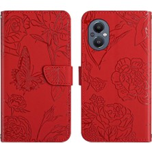 Mays Boutique Bilek Kayışı Deri ile Oneplus Nord N20 Pu Deri Flip Kapak Için Kılıf (Yurt Dışından)