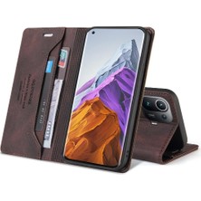 Mellow Mall Xiaomi 11 Pro 5g Kickstand Iki Kart Yuvaları Premium Deri (Yurt Dışından)