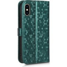 Mays Boutique IPhone X/xs Manyetik Toka Deri Cüzdan Kapak Geometrik Desen (Yurt Dışından)