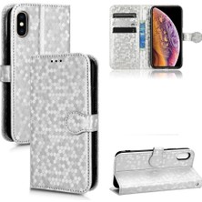 Mays Boutique IPhone X/xs Manyetik Toka Deri Cüzdan Kapak Geometrik Desen (Yurt Dışından)