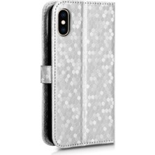 Mays Boutique IPhone X/xs Manyetik Toka Deri Cüzdan Kapak Geometrik Desen (Yurt Dışından)