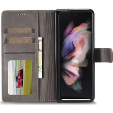 Mellow Mall Samsung Galaxy Z Için Kılıf Fold 3 5g Kart Yuvaları Cüzdan Buzağı Doku Flip (Yurt Dışından)