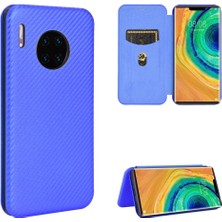 Mellow Mall Huawei Mate 30 Pro Için Kılıf Manyetik Karbon Fiber Kart Tutucu ile Tam (Yurt Dışından)