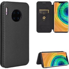 Mellow Mall Huawei Mate 30 Pro Için Kılıf Manyetik Karbon Fiber Kart Tutucu ile Tam (Yurt Dışından)