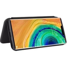 Mellow Mall Huawei Mate 30 Pro Için Kılıf Manyetik Karbon Fiber Kart Tutucu ile Tam (Yurt Dışından)