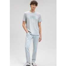 Mavi M0612000-70802 Pearl Blue Erkek Regular Mavi Baskılı T-Shirt