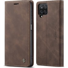 Mellow Mall Samsung Galaxy A12 5g Manyetik Kapatma Darbeye Vintage Pu Için Flip Case (Yurt Dışından)