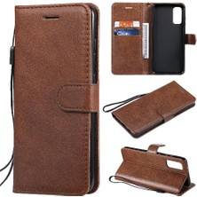 Mellow Mall Kart Yuvası Cüzdan ile Samsung Galaxy S20 Klasik Düz Renk Için Flip Case (Yurt Dışından)