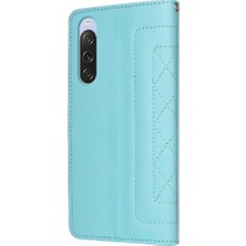 Mellow Mall Sony Xperia 10 V Flip Kapak Için Flip Case Basit Iş Cüzdan Deri (Yurt Dışından)