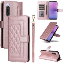 Mellow Mall Sony Xperia 10 V Flip Kapak Için Flip Case Basit Iş Cüzdan Deri (Yurt Dışından)