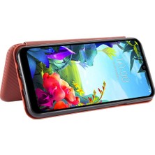 Colorful Shop Kart Tutucu Kickstand Deri Folio Flip Case ile Lg K40S Için Kılıf (Yurt Dışından)