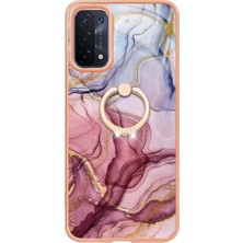 Colorful Shop Oppo A93 5G/A93S 5g Tampon Için Kılıf 360 &deg; Dönebilir Yüzük Mermer Darbeye (Yurt Dışından)