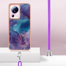 Colorful Shop Xiaomi 13 Lite 5g Mermer Yumuşak Tpu Tampon Kapak Ayrılabilir Kayış (Yurt Dışından)