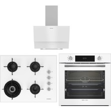 Grundig (Gebm 12302 W+Gdsp 2451 W+Gıgl 622410 W) Beyaz Ankastre Set