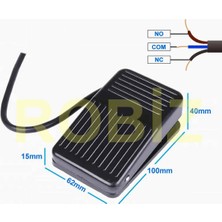 Roboyol Store Pedal Ayak Butonu Kaydırmaz Ac 250v 10a No Nc Spdt Push Anlık Ayak Kontrollü Anahtar Switch Freze