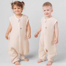 Sare Baby Müslin Uyku Tulumu 0.5 Tog 4 Kat Müslin Yazlık Uyku Tulumu Oeko-Tex Sertifikalı %100 Pamuk