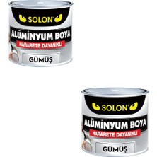 2 Adet Alüminyum Yaldız Boya Gümüş 125 Ml. 2'li Paket