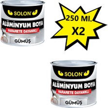 2 Adet Alüminyum Yaldız Boya Gümüş 250 Ml. 2'li Paket