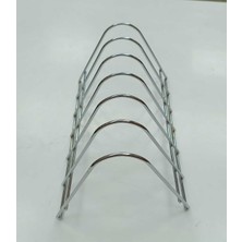 Tekno Trust Metal Tabak Düzenleyici Standı Gümüş Renk -Metal Tabak Standı-Pasta Tabaklık Gümüş Mutfak 1 Parça 2