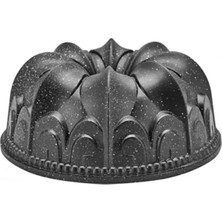 Tekno Trust Granit Döküm Granit Taç Model Kek Pasta Kalıbı Dilimli Kek Kalıbı Siyah 26CM 1 Parça 26 cm Siyah St