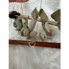 Nidi Store Ucu Kalpli Minimal Ince Çelik Kolye (40CM)