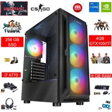 Gamestorm I7 4770 8gb Ram 256GB SSD 4gb GTX1050TI Masaüstü Oyun Bilgisayarı