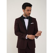 Dufy Siyah Erkek Slim Fit Düz Sivri Yaka Smokin Takım 84185
