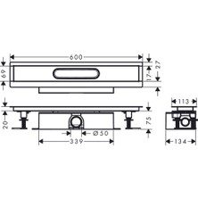 Hansgrohe Ubox Universal Komple Set 60 Duş Kanalı 56022180